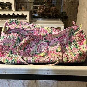 Vera Bradley - Vibrant Pink and Green Paisley Women's duffle Bag